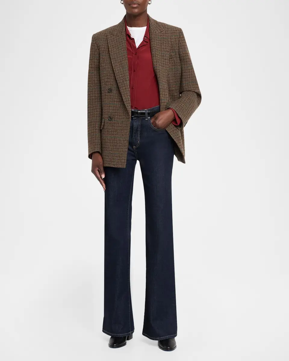 Nili Lotan Leston Micro-Check Wool Blazer | Thumbnail 2 Nili Lotan Leston Micro-Check Wool Blazer | Thumbnail 2