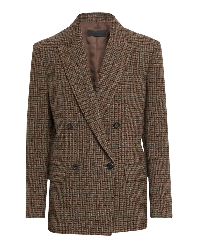 Leston Micro-Check Wool Blazer Leston Micro-Check Wool Blazer