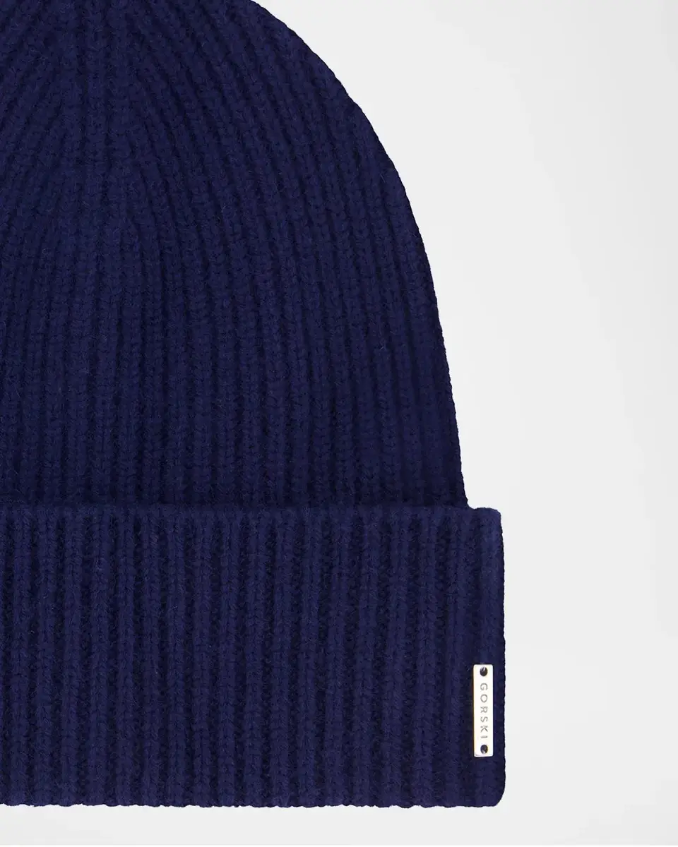 Gorski Men's Ribbed Cashmere Beanie | Thumbnail 3
