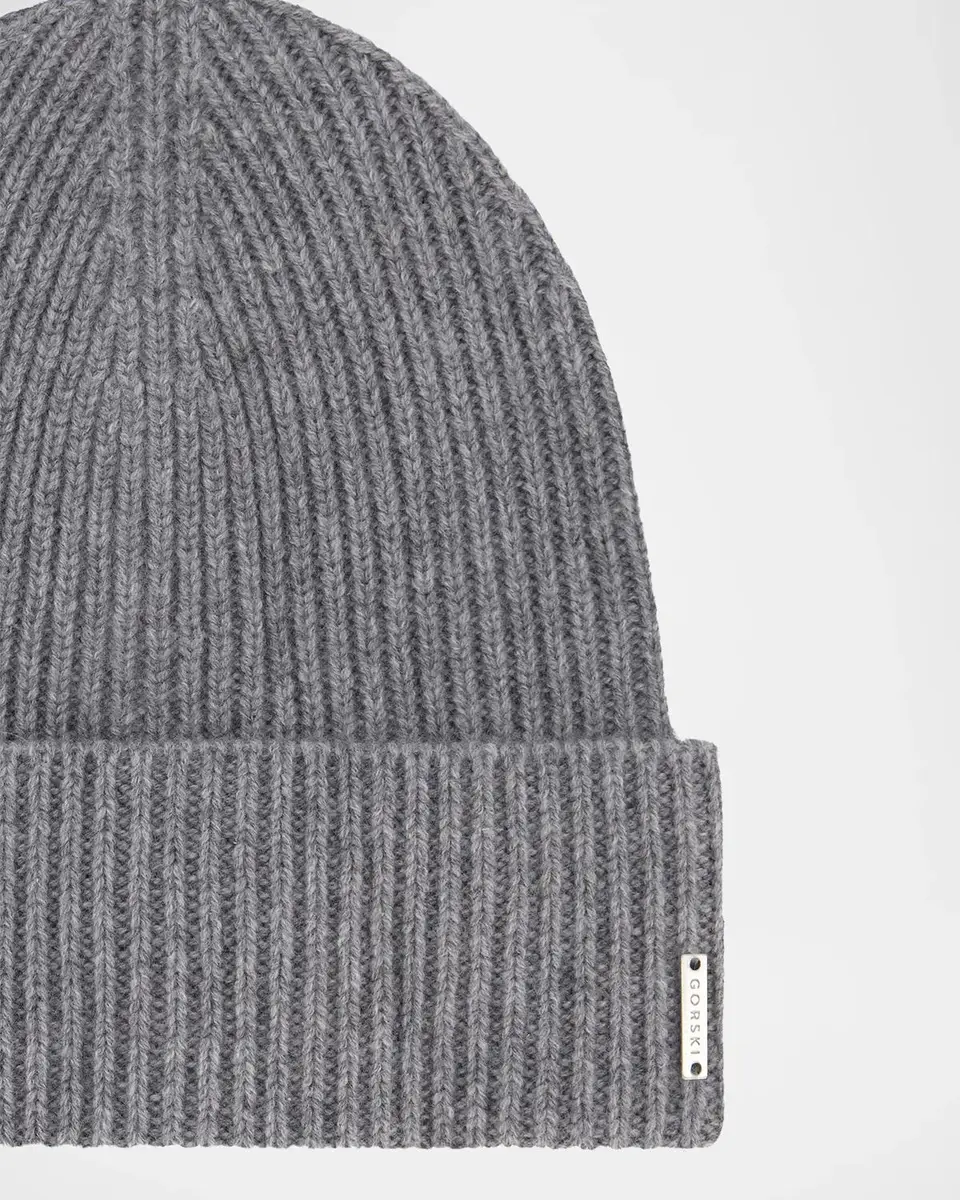 Gorski Men's Ribbed Cashmere Beanie | Thumbnail 3
