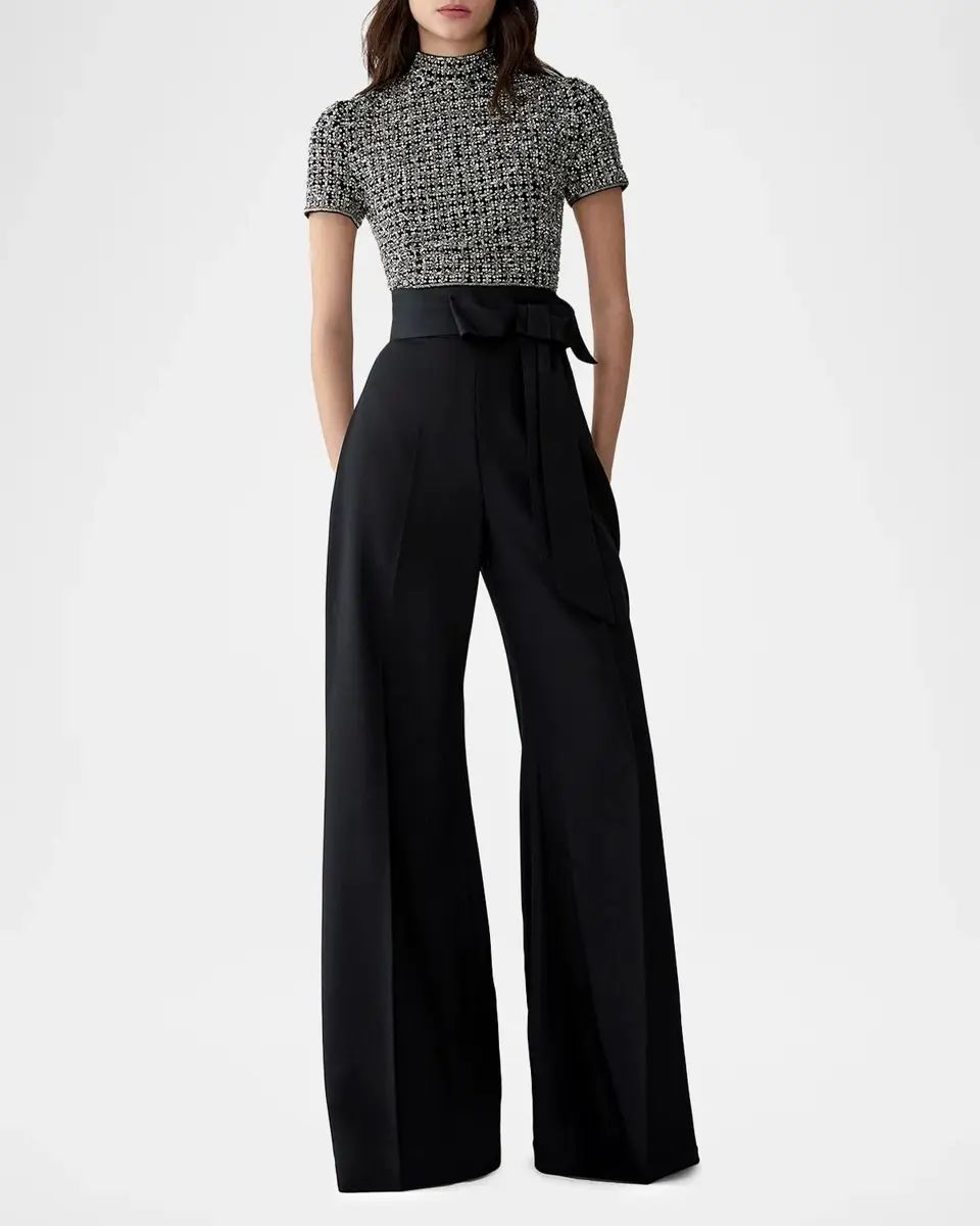 Carolina Herrera Embellished Cropped Mock-Neck Top | Thumbnail 2 Carolina Herrera Embellished Cropped Mock-Neck Top | Thumbnail 2