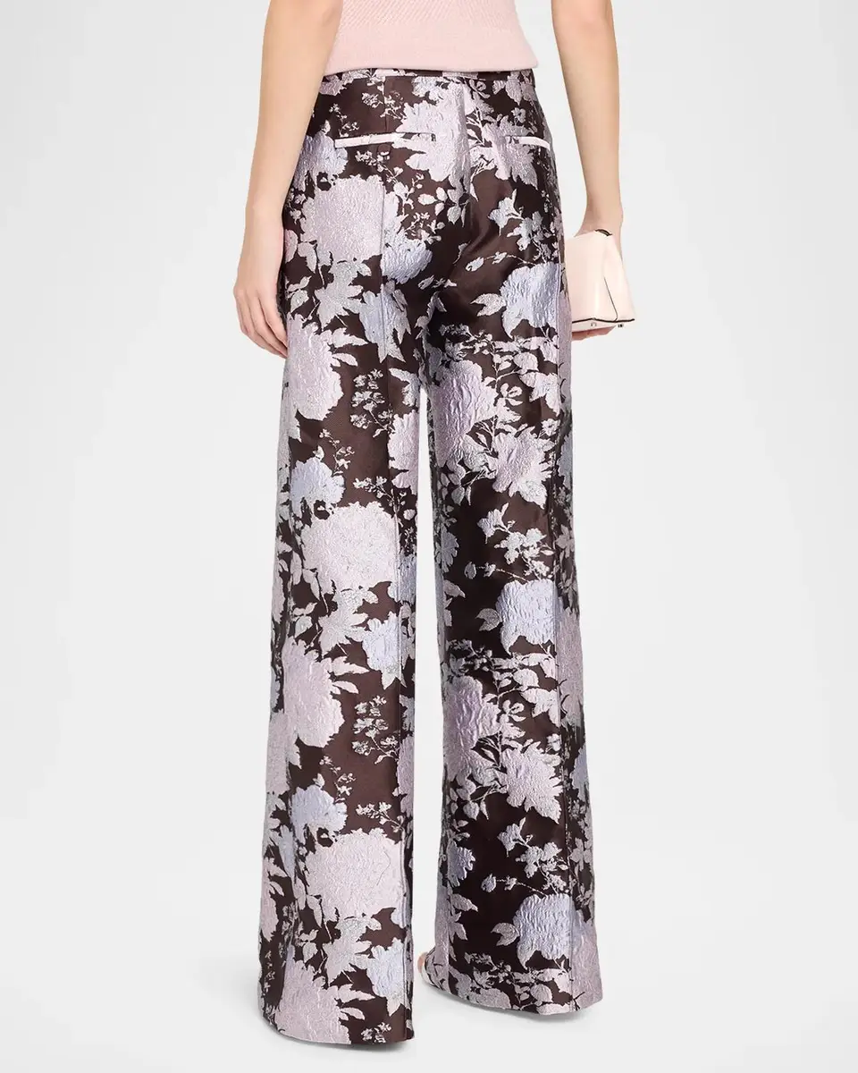 Aknvas Alette Floral Brocade Wide-Leg Pants | Thumbnail 3