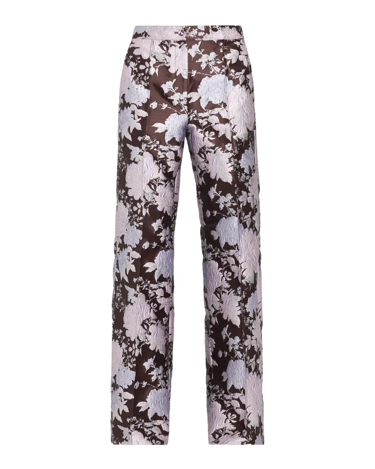 Aknvas Alette Floral Brocade Wide-Leg Pants