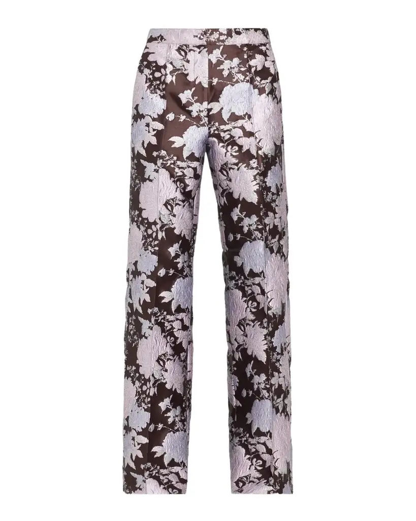Alette Floral Brocade Wide-Leg Pants Alette Floral Brocade Wide-Leg Pants
