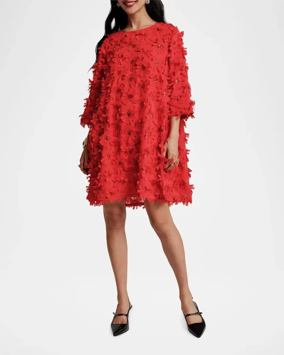 Frances Valentine Edie Daisy Appliqué Mini Dress | Thumbnail 2