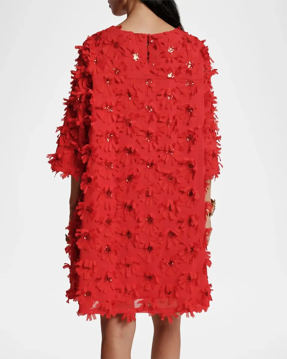 Frances Valentine Edie Daisy Appliqué Mini Dress | Thumbnail 3