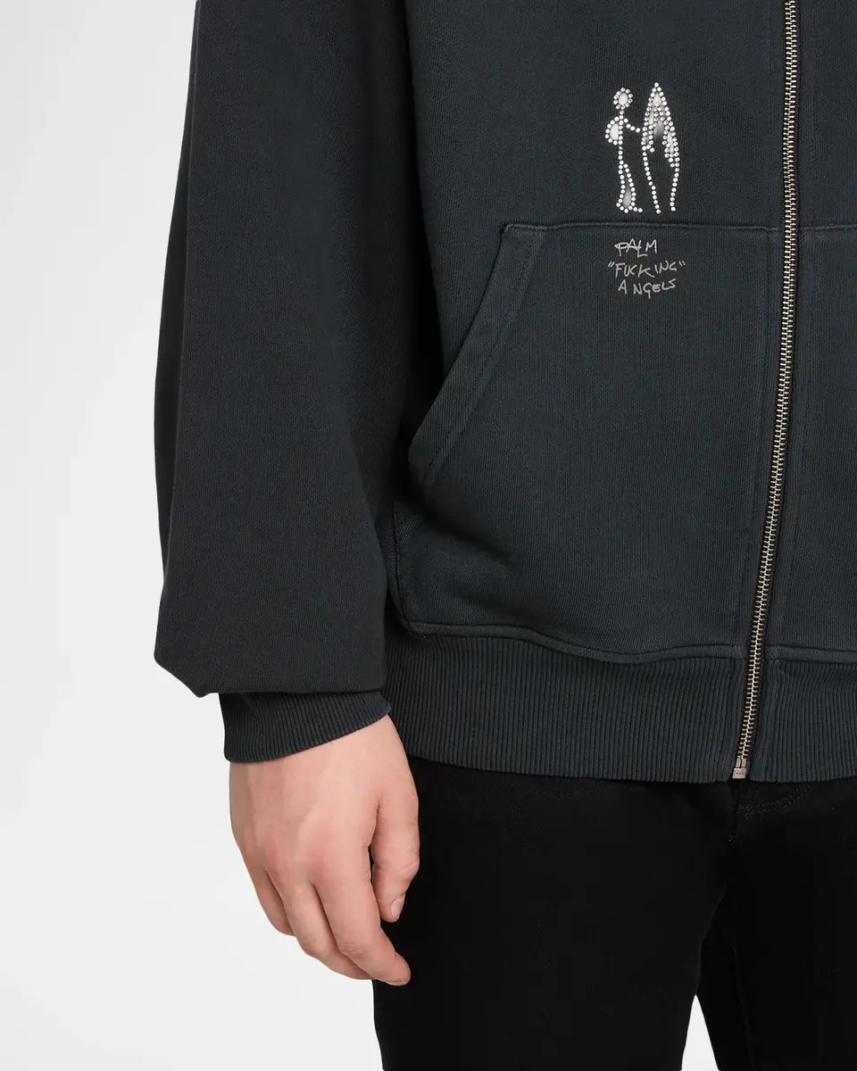 Palm Angels Men's Surfer Dream Loose Zip-Front Hoodie | Thumbnail 5