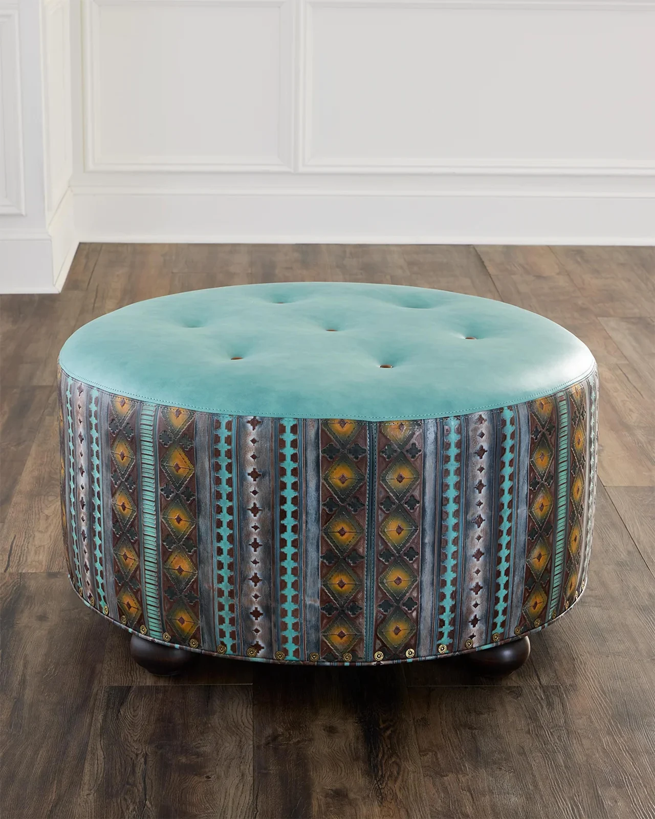 Old Hickory Tannery Stevie Ottoman