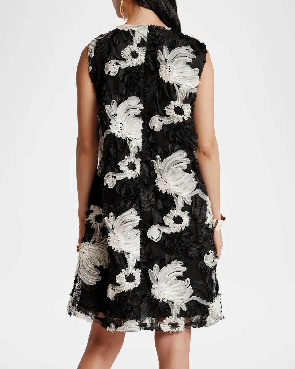 Frances Valentine Lily Floral-Embroidered Mini Shift Dress | Thumbnail 3