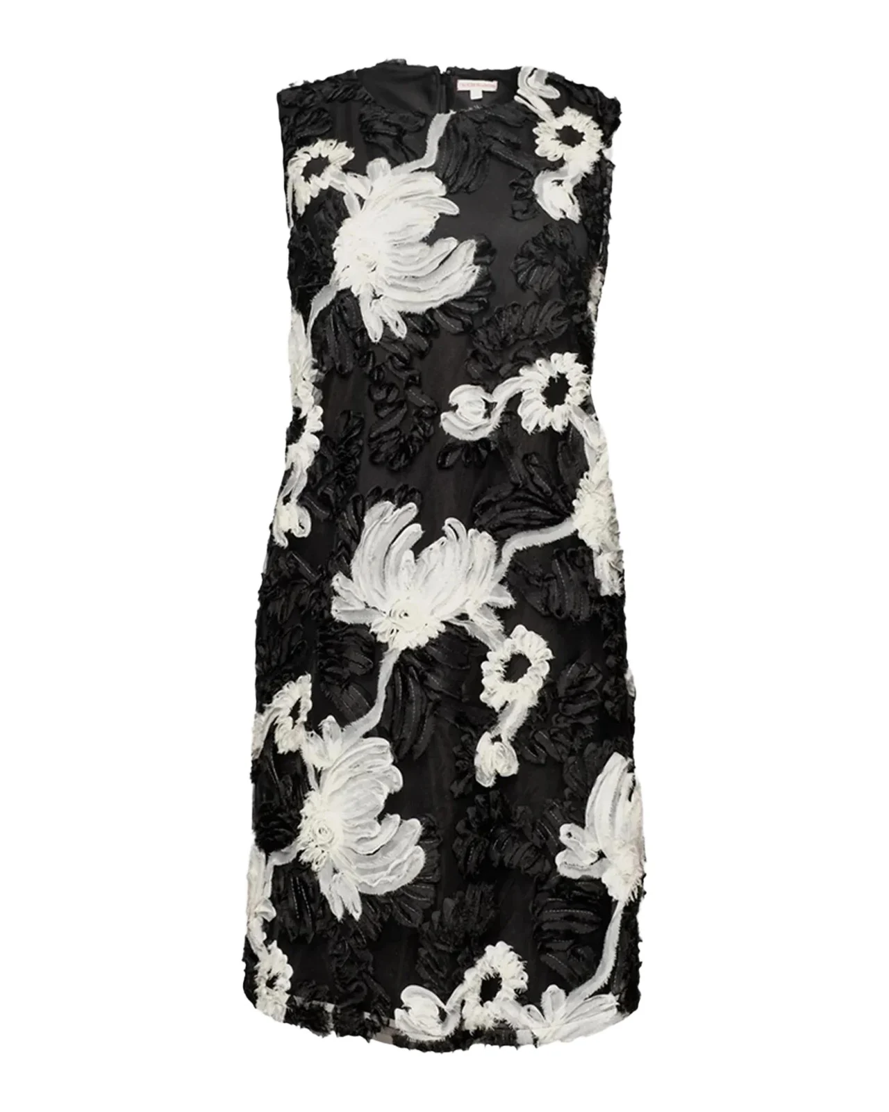 Frances Valentine Lily Floral-Embroidered Mini Shift Dress
