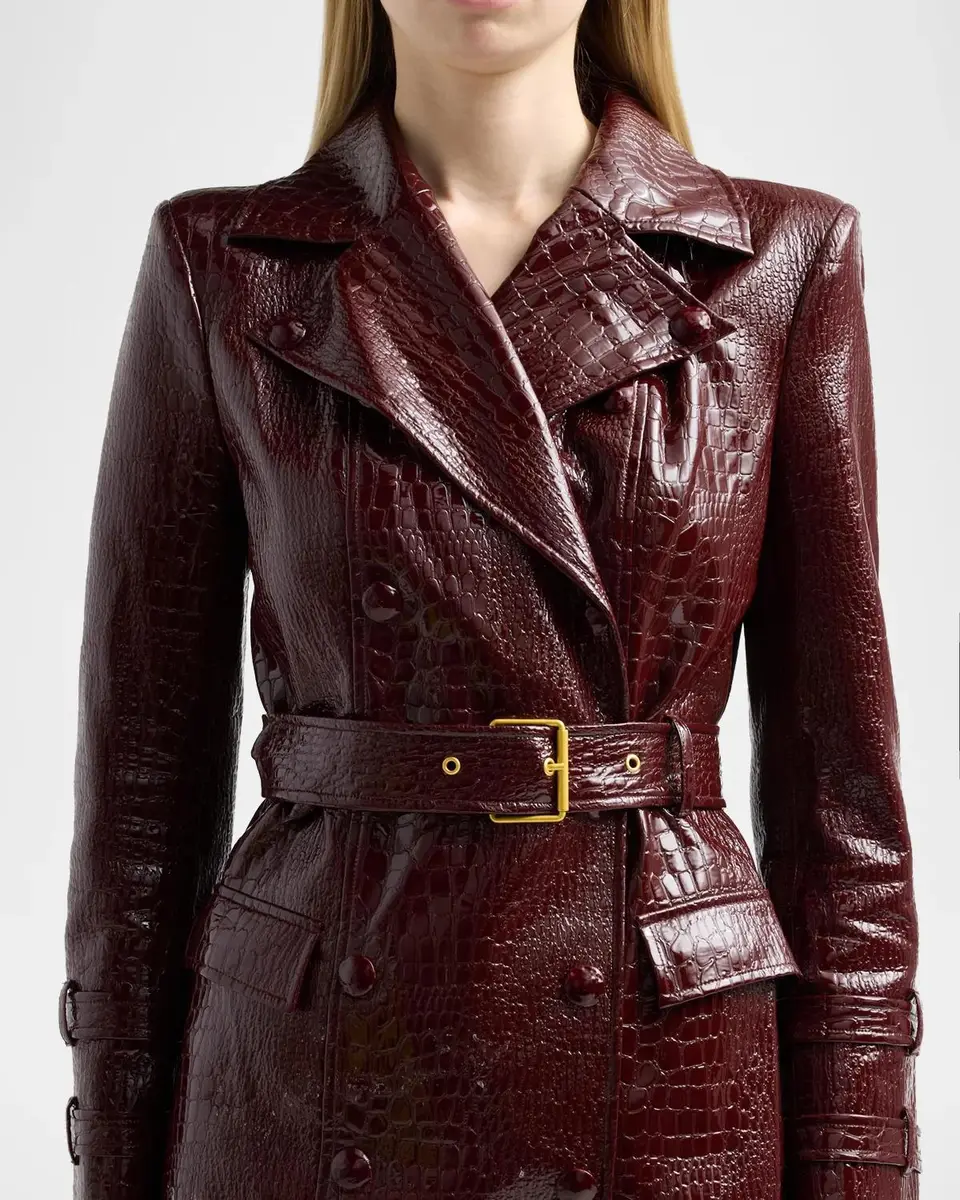 L'Agence Celina Faux Leather Trench Coat | Thumbnail 5 L'Agence Celina Faux Leather Trench Coat | Thumbnail 5