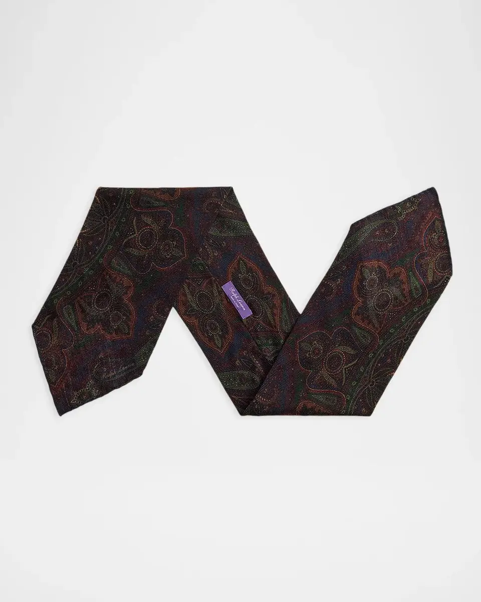 Polo Ralph Lauren Paisley Wool-Silk Scarf | Thumbnail 2 Polo Ralph Lauren Paisley Wool-Silk Scarf | Thumbnail 2