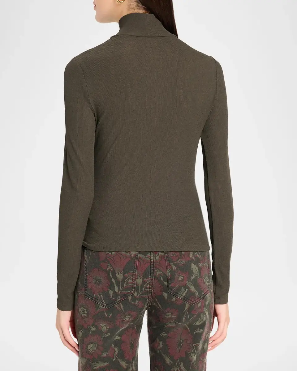Veronica Beard Wyeth Ribbed Turtleneck Top | Thumbnail 3 Veronica Beard Wyeth Ribbed Turtleneck Top | Thumbnail 3