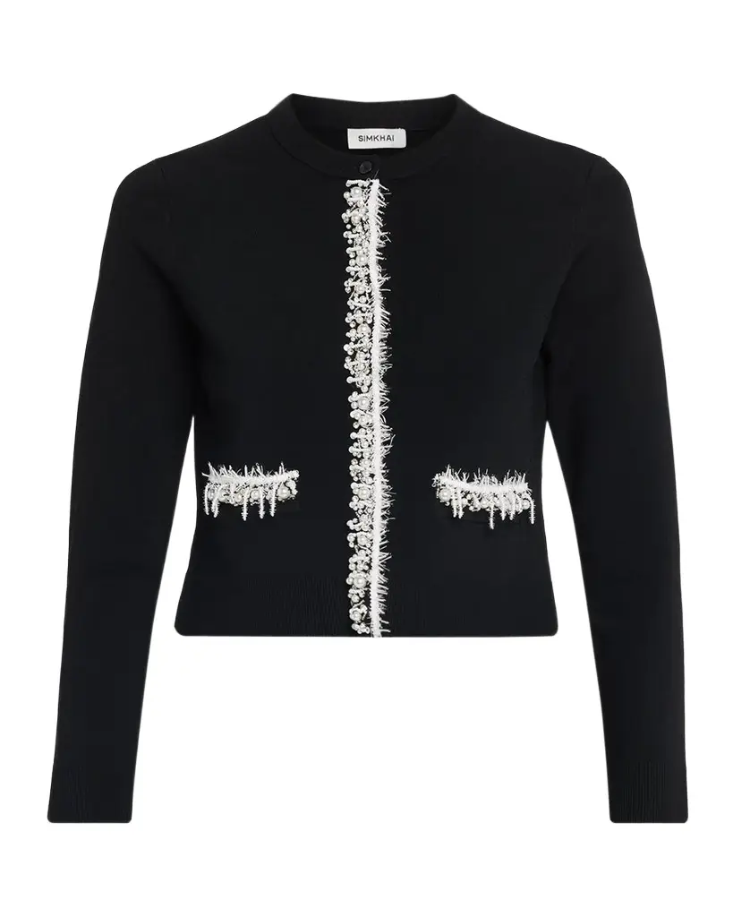 Violette Imitation-Pearl Cardigan Violette Imitation-Pearl Cardigan