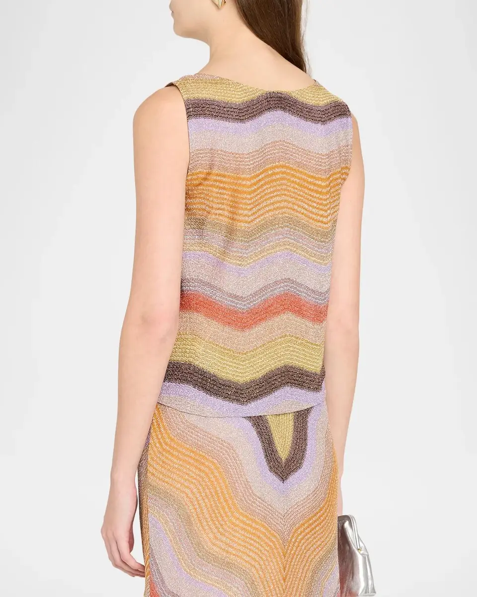 Missoni Metallic Chevron Sleeveless Top | Thumbnail 3