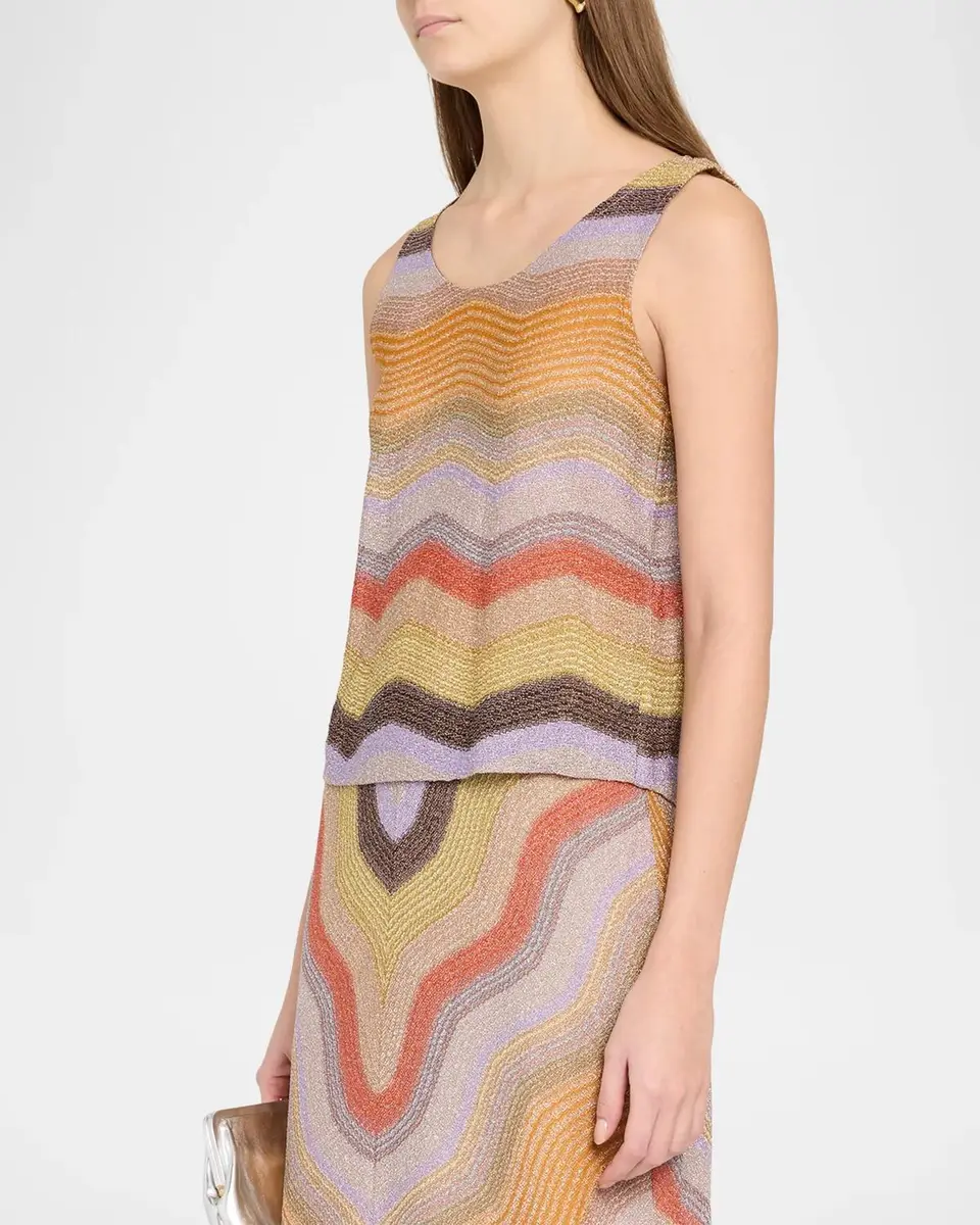 Missoni Metallic Chevron Sleeveless Top | Thumbnail 4