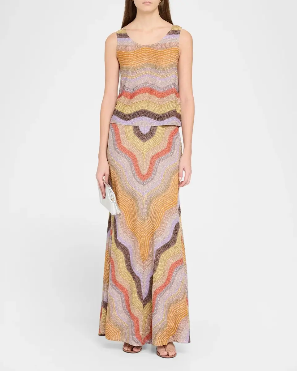 Missoni Metallic Chevron Maxi A-Line Skirt | Thumbnail 2 Missoni Metallic Chevron Maxi A-Line Skirt | Thumbnail 2