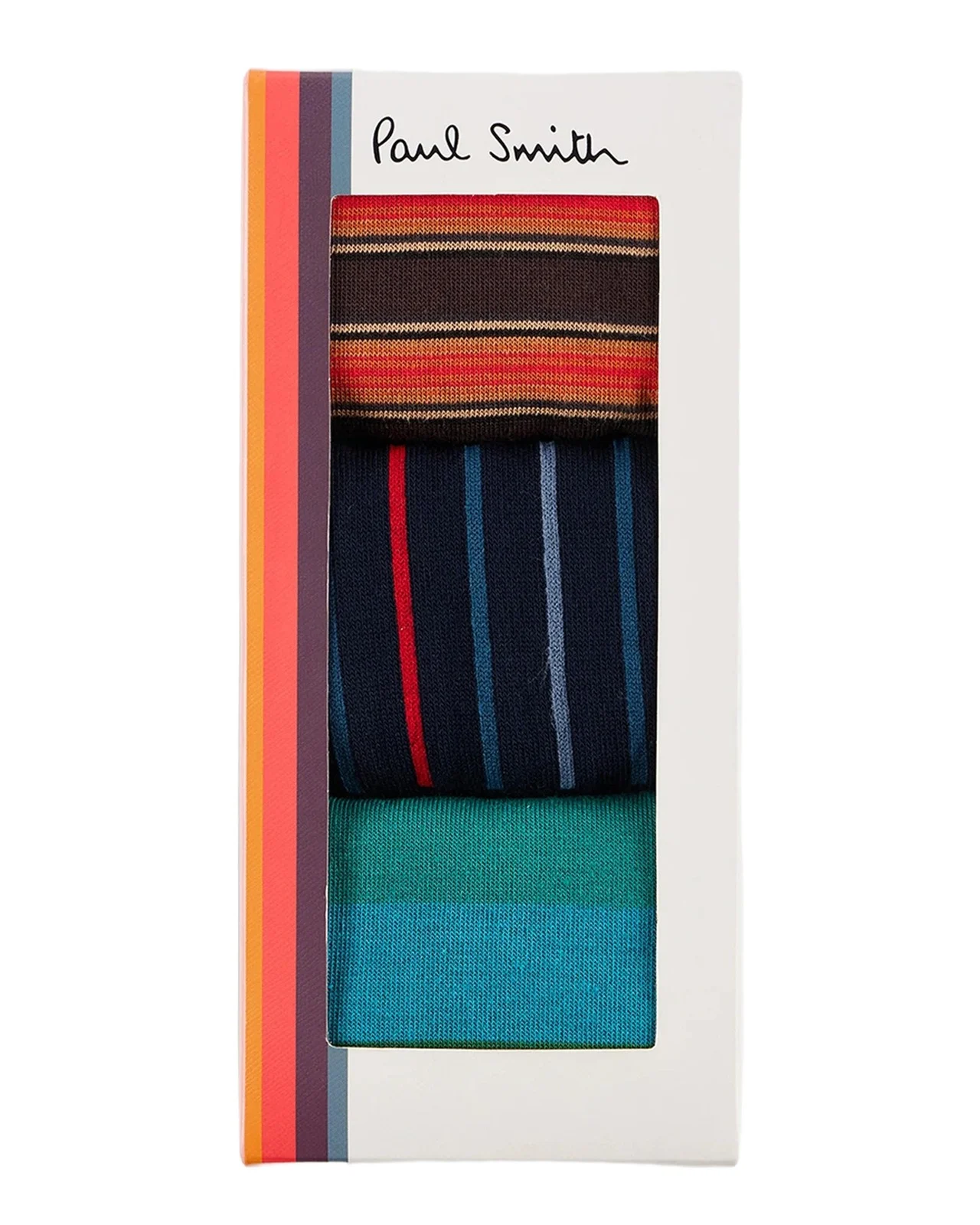 Paul Smith 3-Pack Striped Cotton-Blend Socks