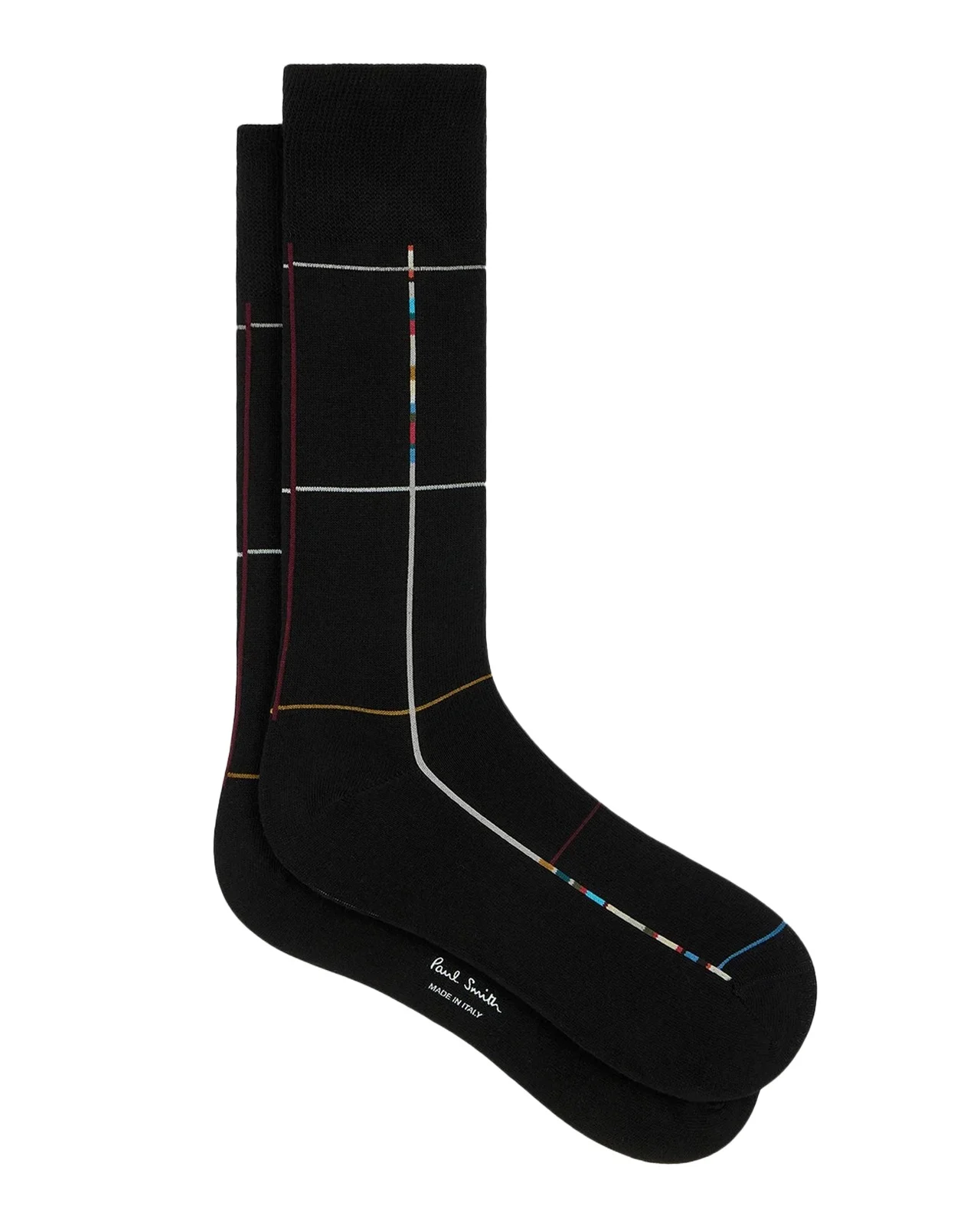 Paul Smith Men's Signature Windowpane Stripe Crew Socks