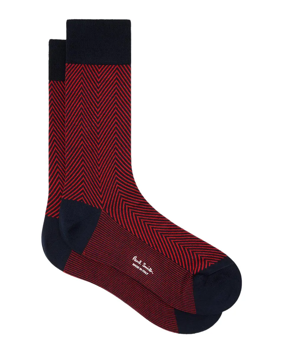Paul Smith Men's Textured Herringbone Crew Socks | Thumbnail 3 Paul Smith Men's Textured Herringbone Crew Socks | Thumbnail 3