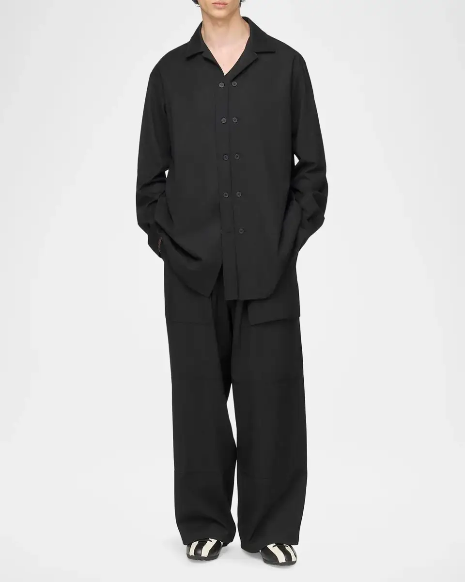 Y-3 Men's Adaptive Wool-Blend Overshirt | Thumbnail 2 Y-3 Men's Adaptive Wool-Blend Overshirt | Thumbnail 2