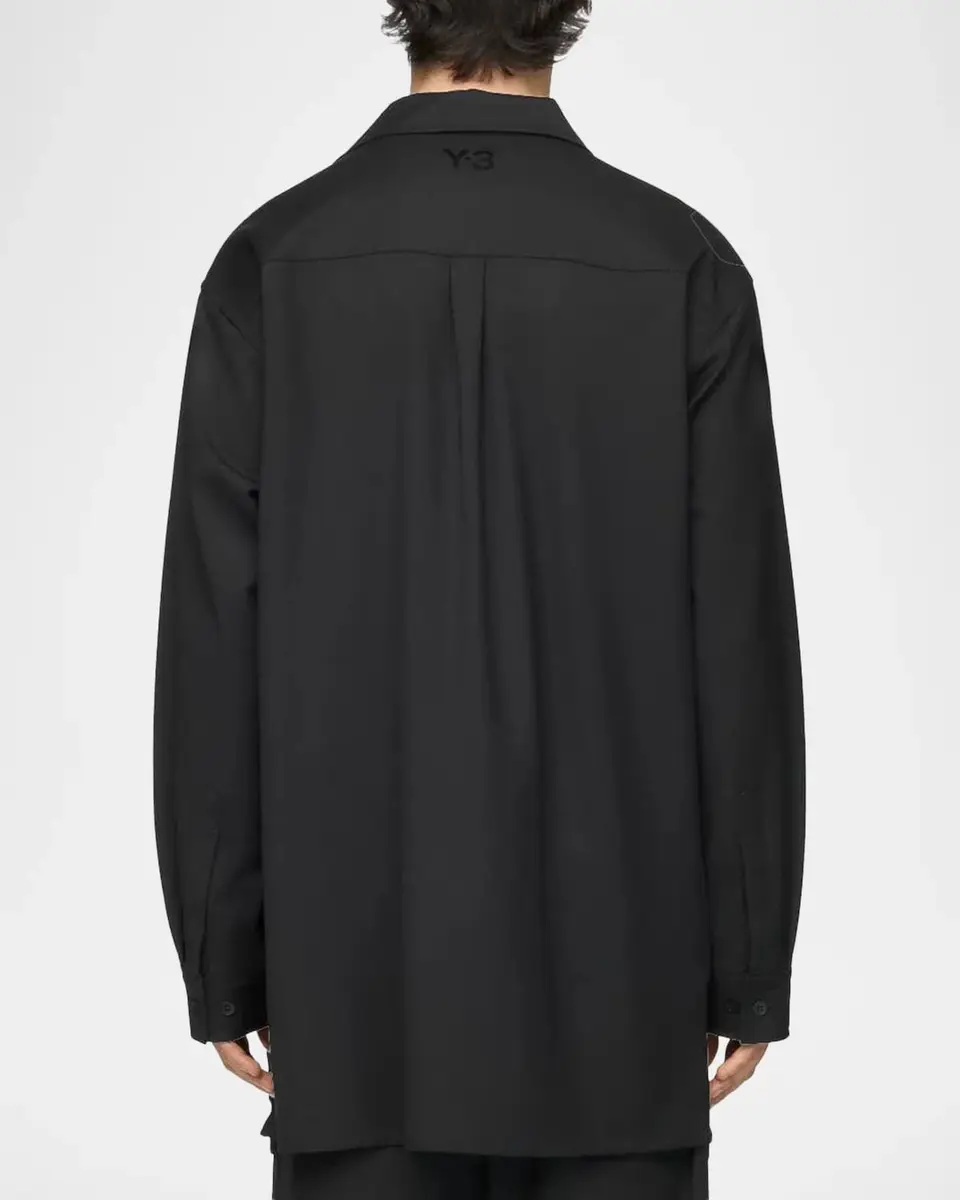 Y-3 Men's Adaptive Wool-Blend Overshirt | Thumbnail 3 Y-3 Men's Adaptive Wool-Blend Overshirt | Thumbnail 3