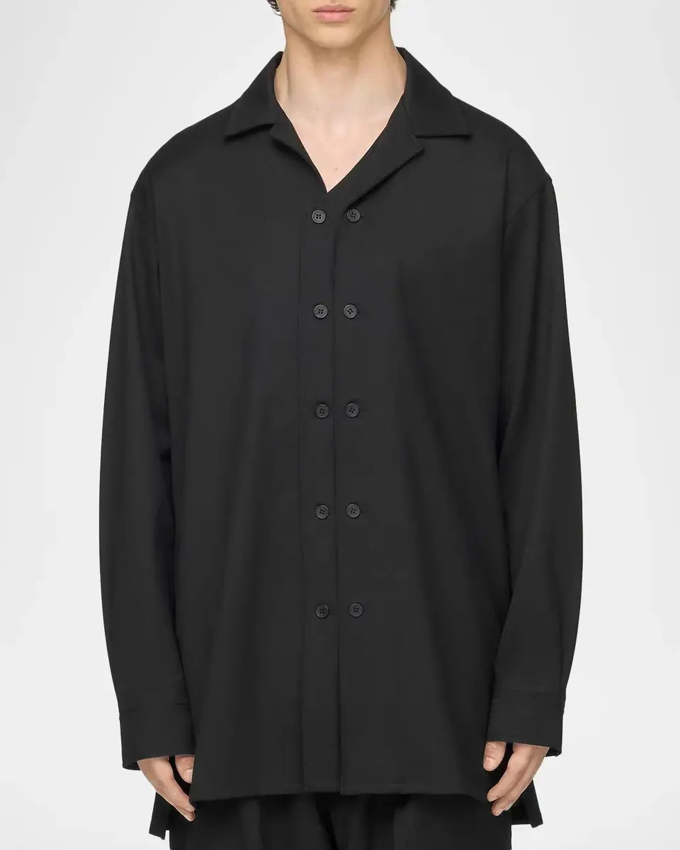 Y-3 Men's Adaptive Wool-Blend Overshirt | Thumbnail 4 Y-3 Men's Adaptive Wool-Blend Overshirt | Thumbnail 4