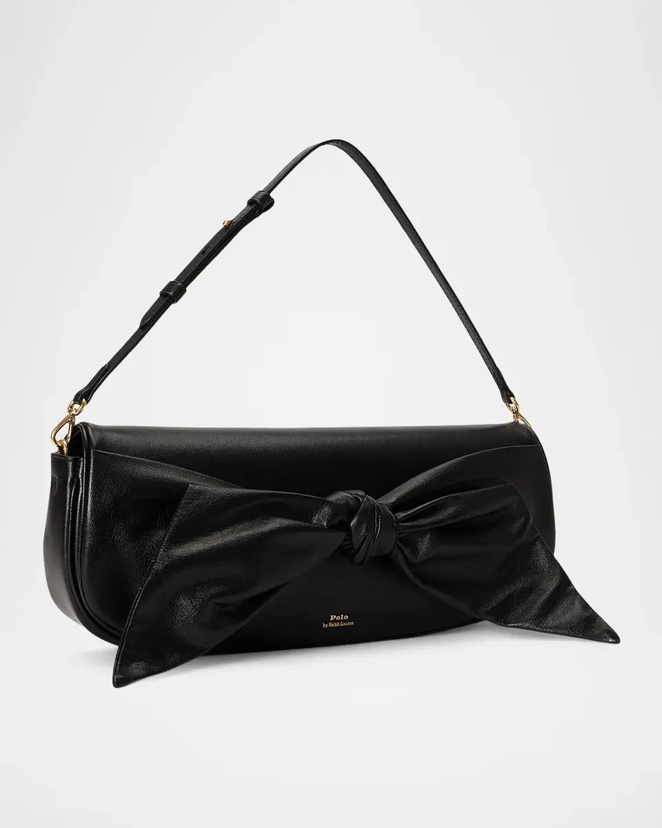 Polo Ralph Lauren Bow Leather Clutch | Thumbnail 2