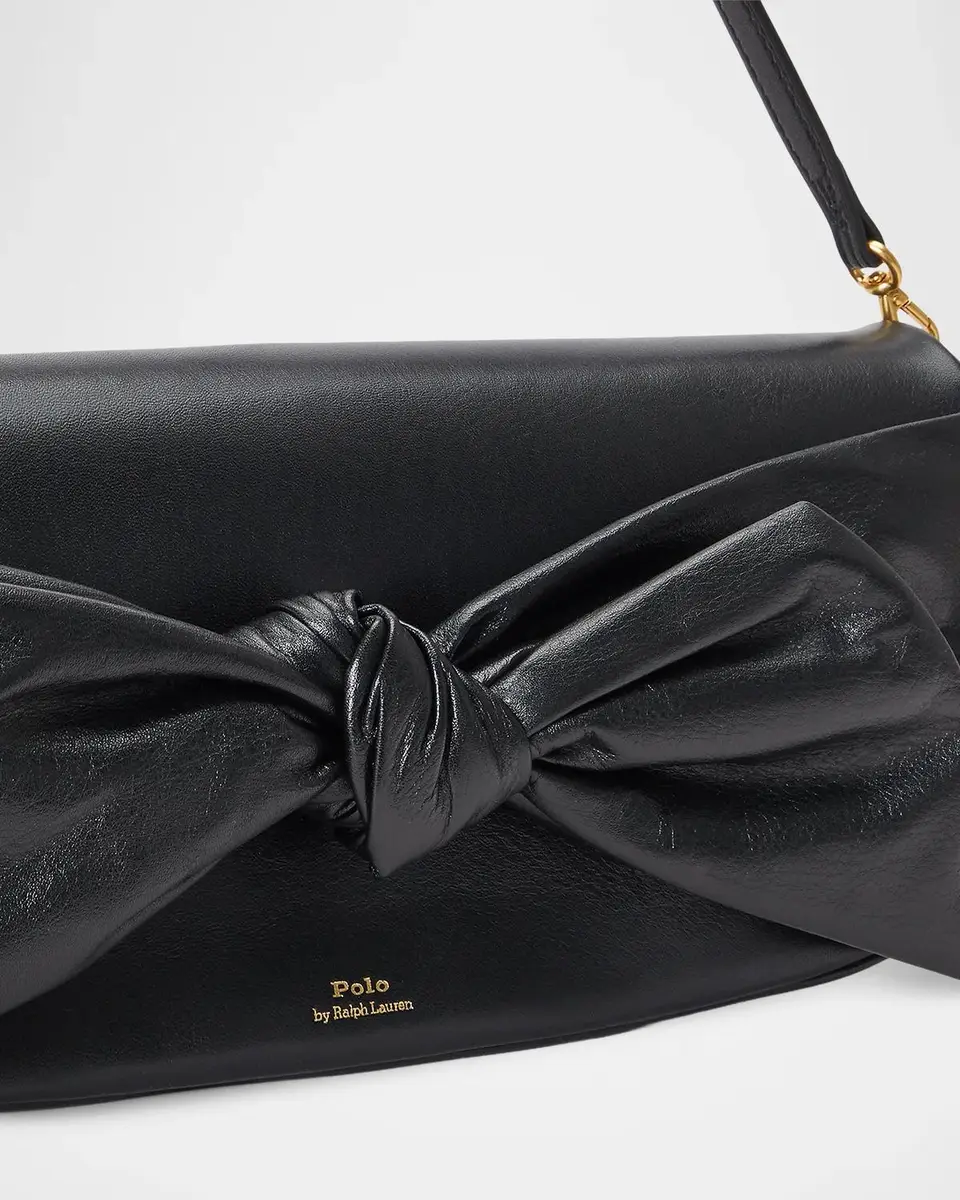 Polo Ralph Lauren Bow Leather Clutch | Thumbnail 4