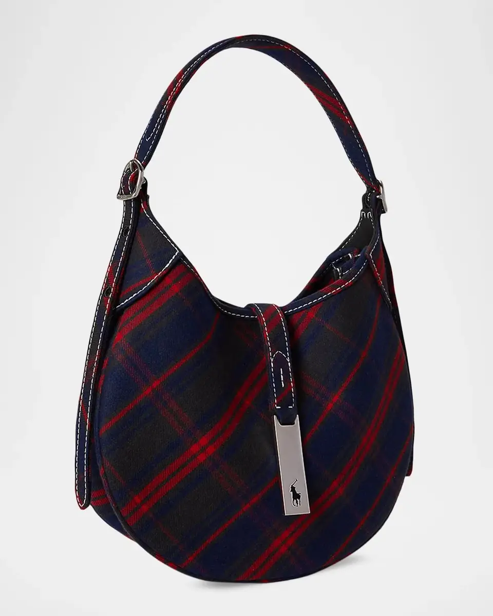 Polo Ralph Lauren Polo ID Plaid Twill Small Shoulder Bag | Thumbnail 3 Polo Ralph Lauren Polo ID Plaid Twill Small Shoulder Bag | Thumbnail 3