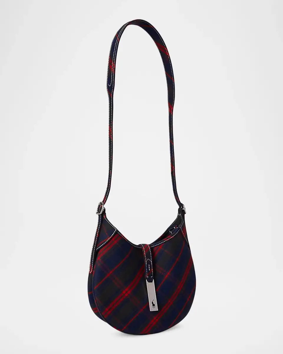 Polo Ralph Lauren Polo ID Plaid Twill Small Shoulder Bag | Thumbnail 6 Polo Ralph Lauren Polo ID Plaid Twill Small Shoulder Bag | Thumbnail 6