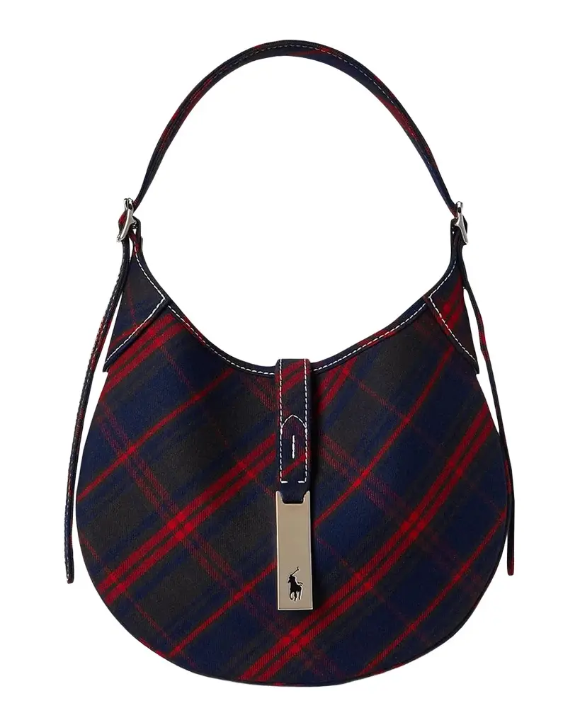 Polo ID Plaid Twill Small Shoulder Bag Polo ID Plaid Twill Small Shoulder Bag