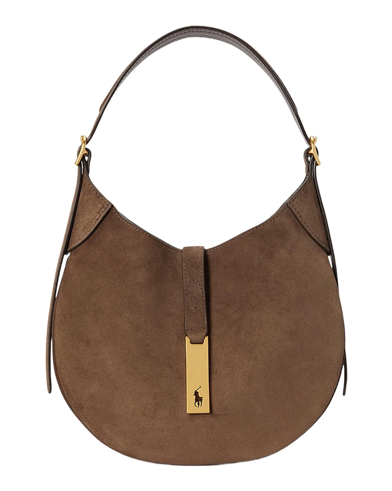Logo Suede Shoulder Bag Logo Suede Shoulder Bag
