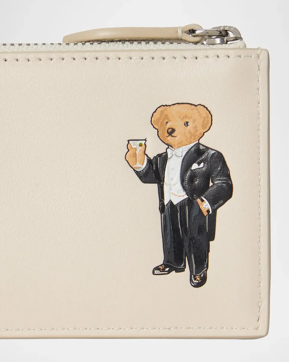 Polo Ralph Lauren Polo Bear Leather Zip Card Holder | Thumbnail 2 Polo Ralph Lauren Polo Bear Leather Zip Card Holder | Thumbnail 2