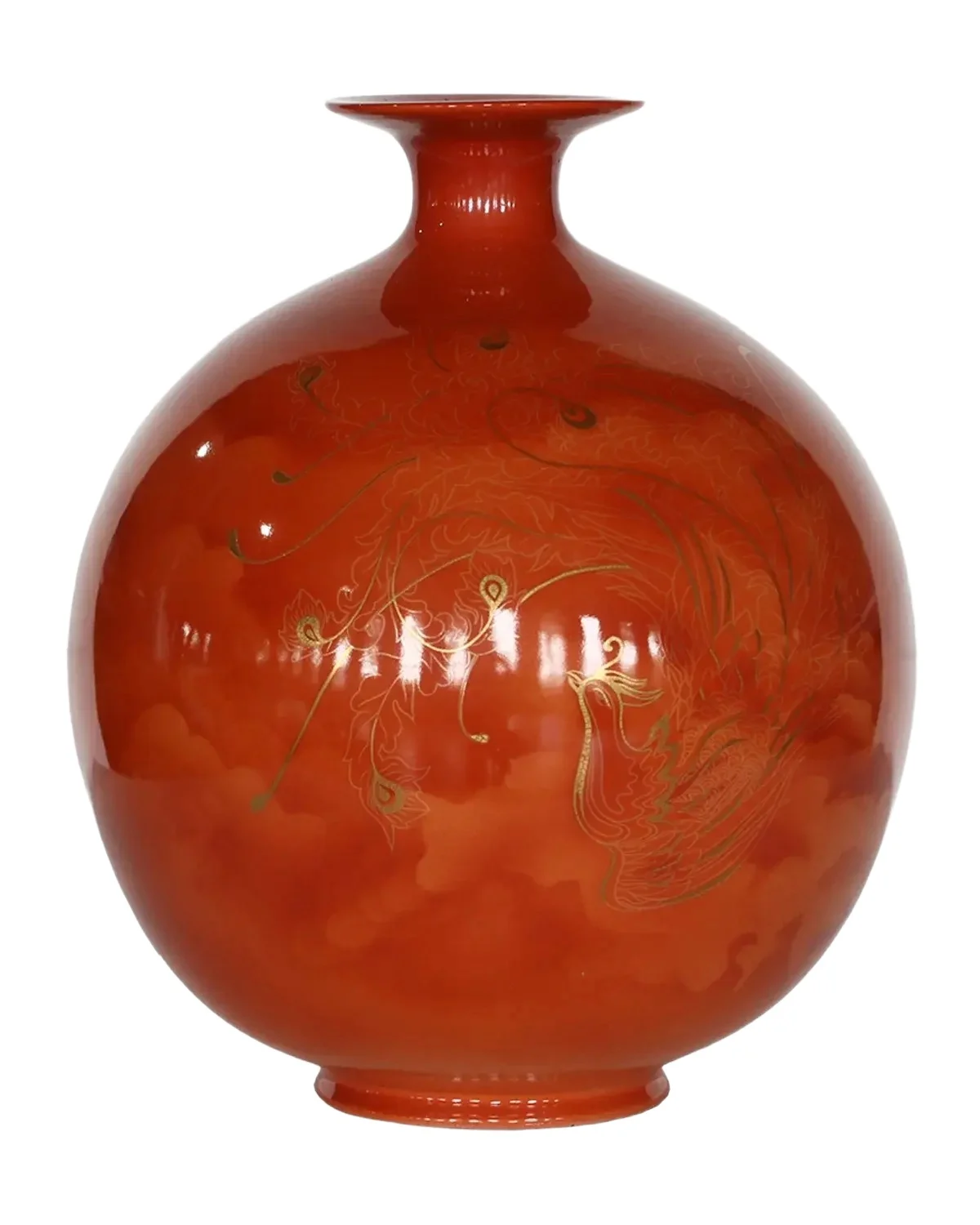 Winward Home Newness Phoenix Porcelain Bottle Vase