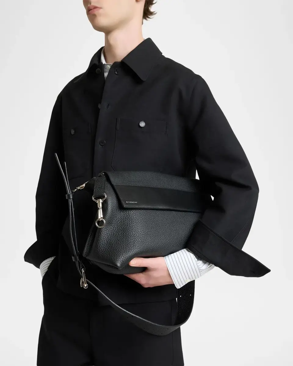 Givenchy Men's Leather Flap-Top Crossbody Bag | Thumbnail 2