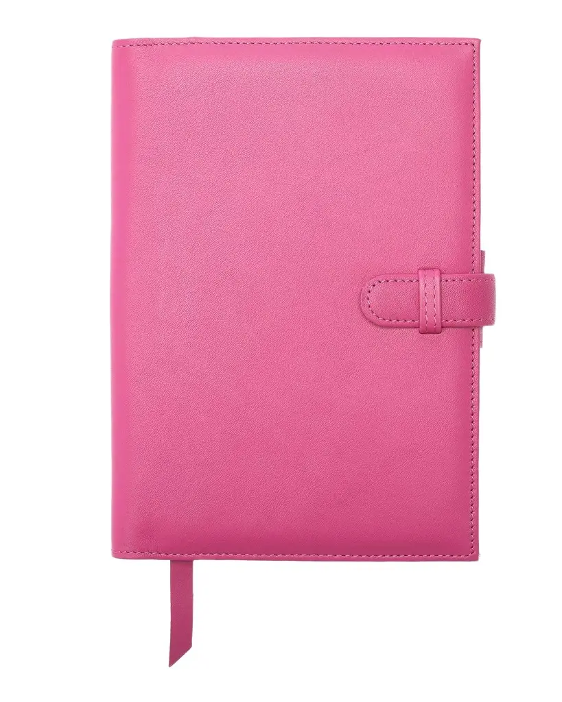 Royce New York Monogrammed Leather Executive Journal with Rollerball Pen