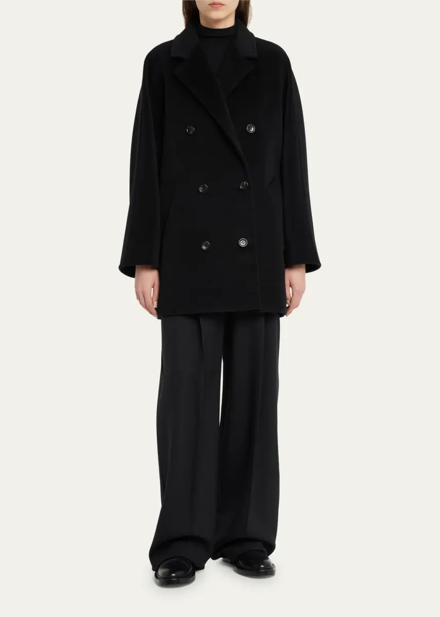 Max Mara Rebus Wool Double-Breasted Short Coat | Thumbnail 2 Max Mara Rebus Wool Double-Breasted Short Coat | Thumbnail 2