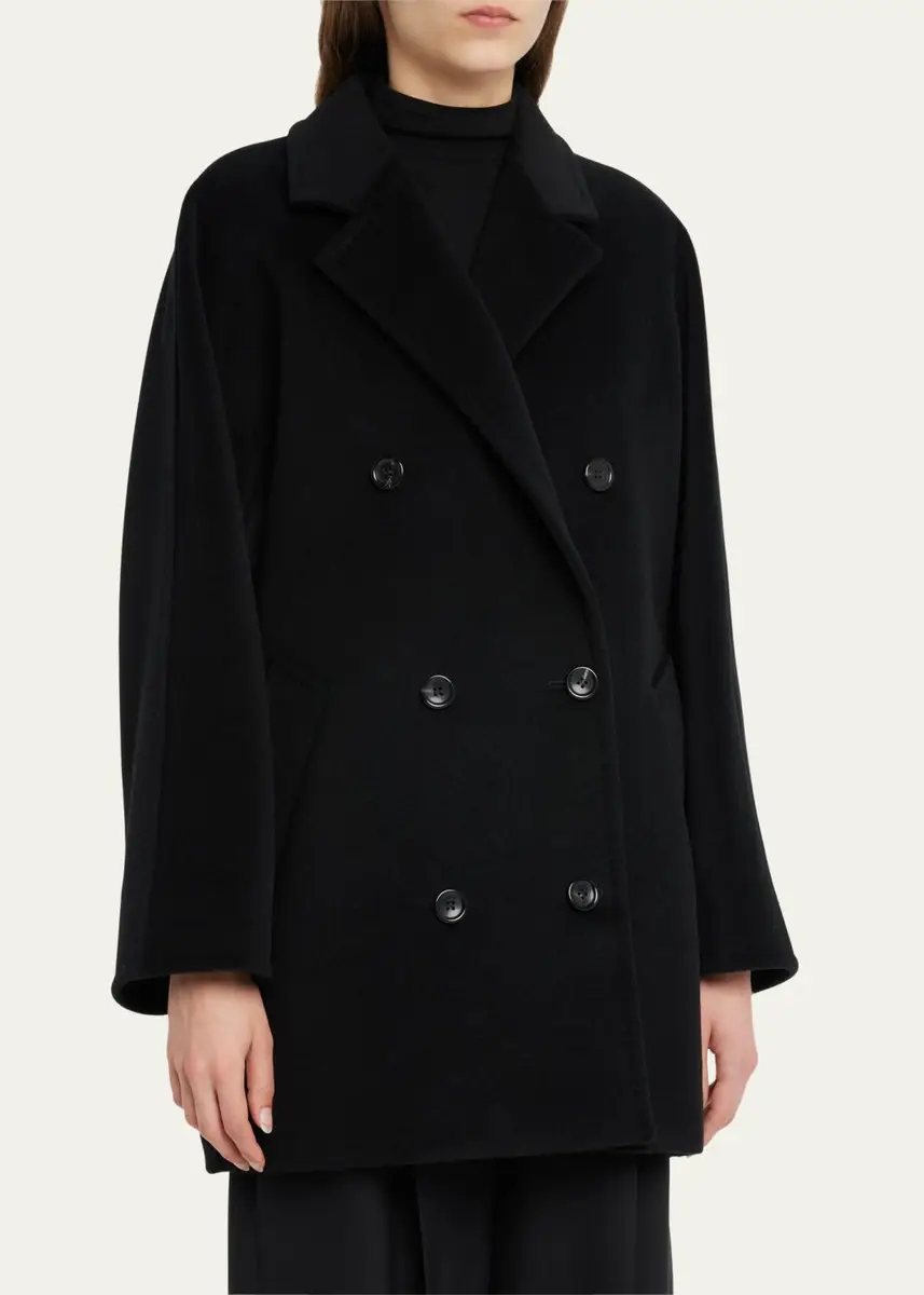 Max Mara Rebus Wool Double-Breasted Short Coat | Thumbnail 4 Max Mara Rebus Wool Double-Breasted Short Coat | Thumbnail 4