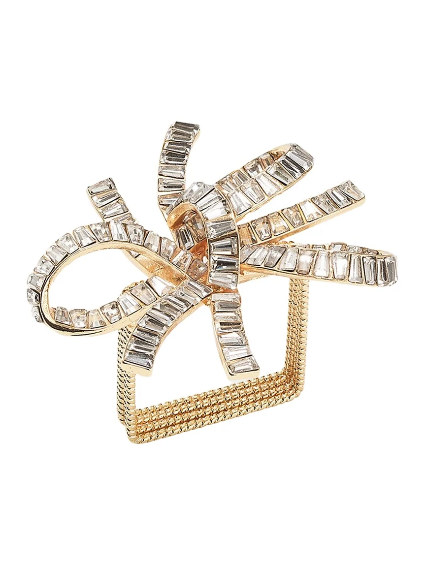 Kim Seybert Jeweled Bow Napkin Rings, Set of 4