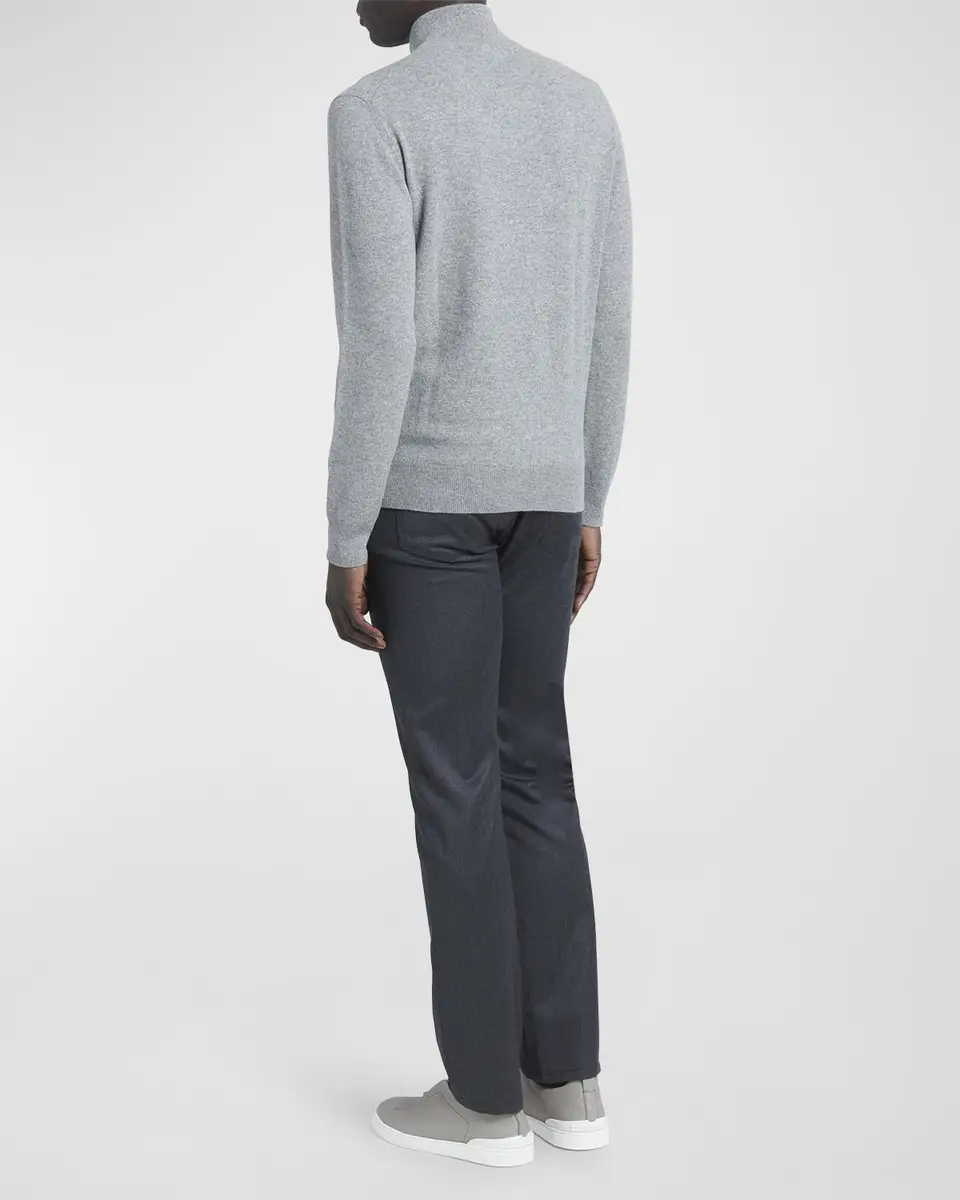 Zegna Men's Cashmere Quarter-Zip Sweater | Thumbnail 4 Zegna Men's Cashmere Quarter-Zip Sweater | Thumbnail 4