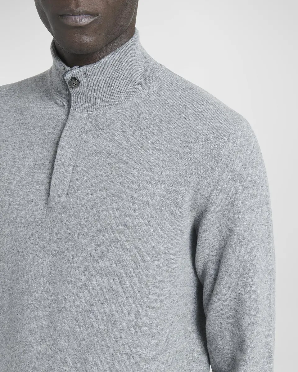 Zegna Men's Cashmere Quarter-Zip Sweater | Thumbnail 5 Zegna Men's Cashmere Quarter-Zip Sweater | Thumbnail 5