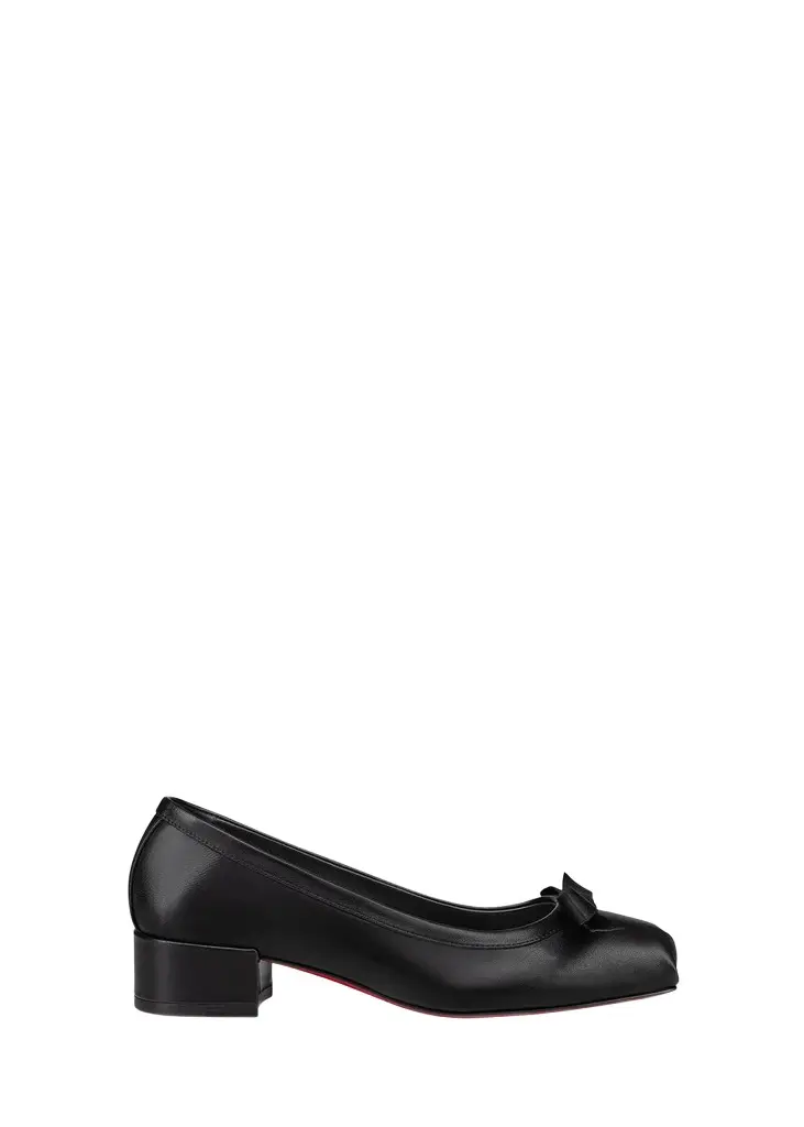 Christian Louboutin Mamaflirt Leather Red Sole Ballerina Pumps