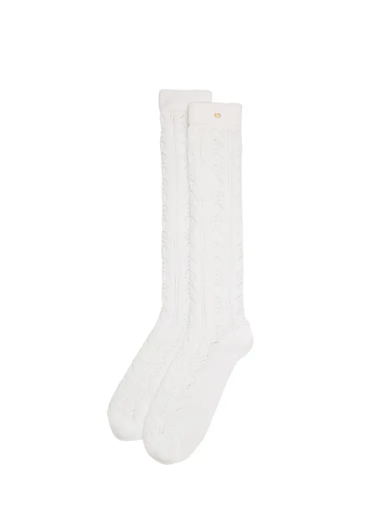 Valentino Garavani Men's VLogo Cotton Knit Over-Calf Socks