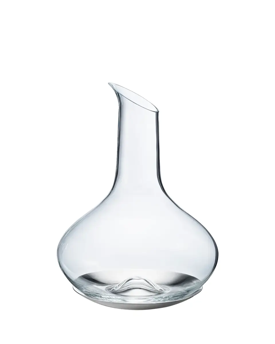 Georg Jensen Sky Wine Carafe Glass w/ Stainless Steel Coaster | Thumbnail 2 Georg Jensen Sky Wine Carafe Glass w/ Stainless Steel Coaster | Thumbnail 2