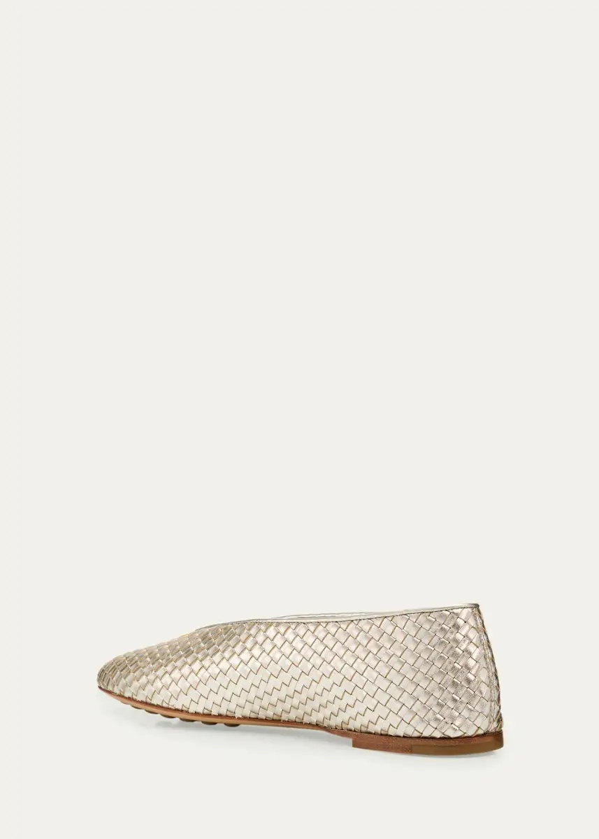 Bottega Veneta Laminated Intrecciato Leather Ballerina Flats | Thumbnail 4 Bottega Veneta Laminated Intrecciato Leather Ballerina Flats | Thumbnail 4