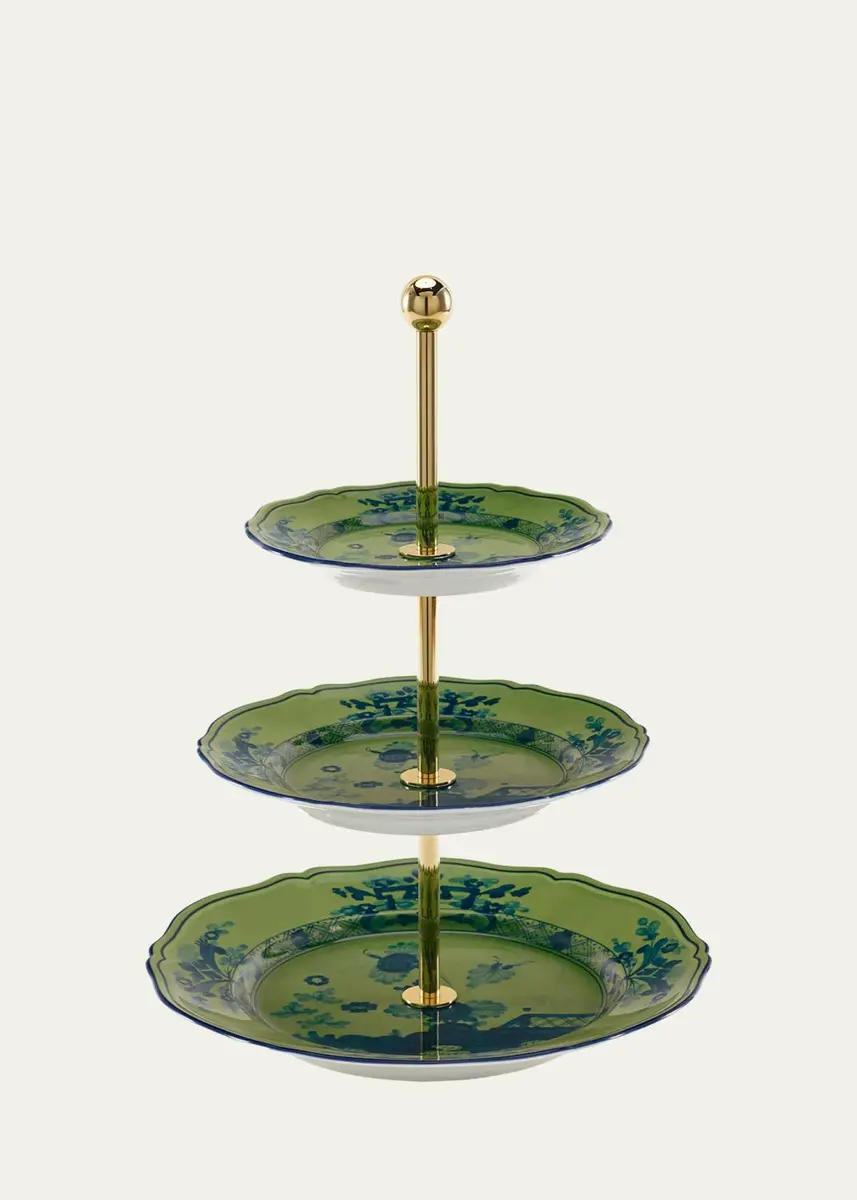 GINORI 1735 Oriente Italiano Malachite 3-Tier Stand | Thumbnail 2
