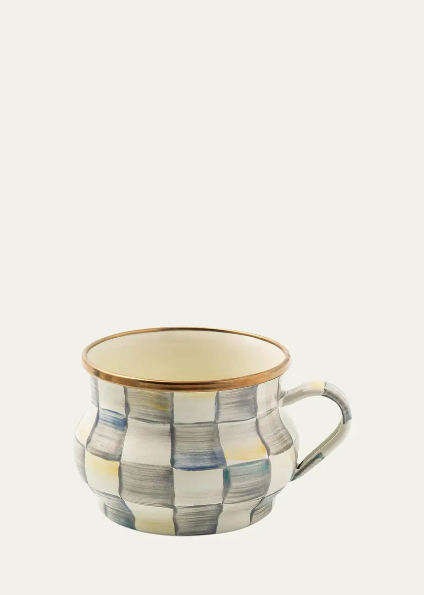 MacKenzie-Childs Sterling Check Enamel Teacup | Thumbnail 2