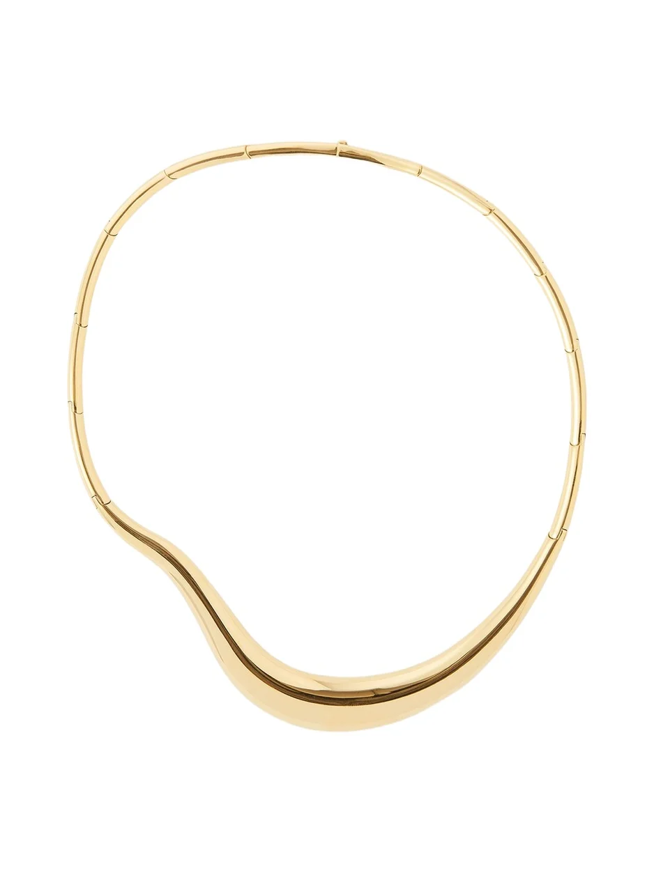 18K Yellow Gold Bold Stream Wave Necklace 18K Yellow Gold Bold Stream Wave Necklace
