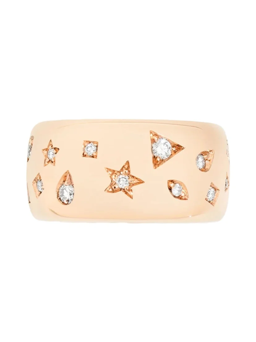 Pomellato Iconica Maxi 18K Rose Gold Multi-Diamond Ring